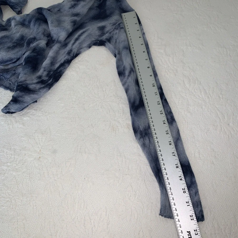 FAHERTY‎ Reenie 100% Linen Lightweight Blue Tie Dye Sweater Women Small Thermal